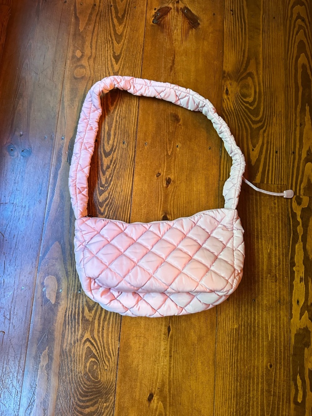 Quilted Shoulder Bag in Light Pink